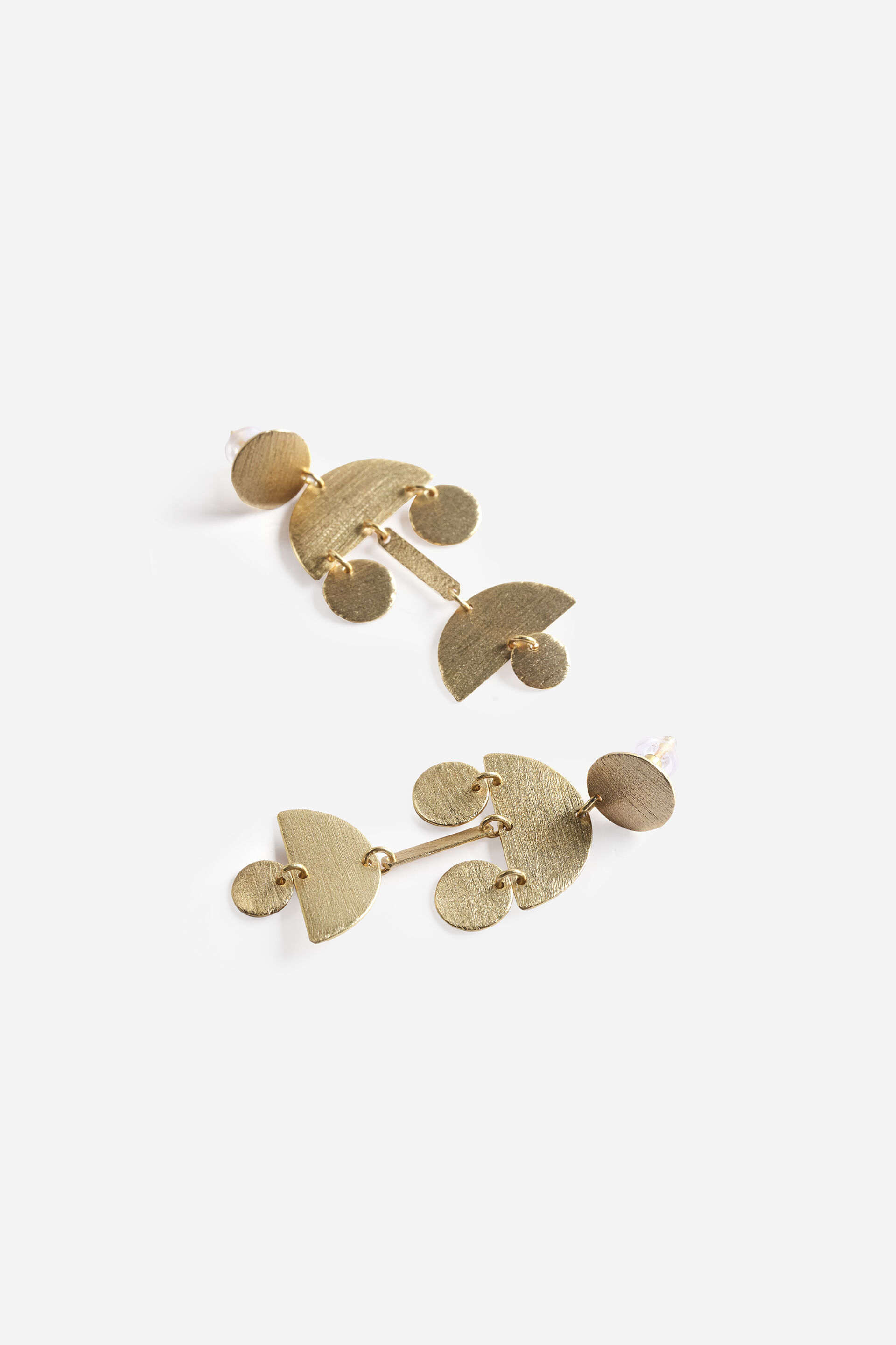 Gold Layered Earrings, , image 2